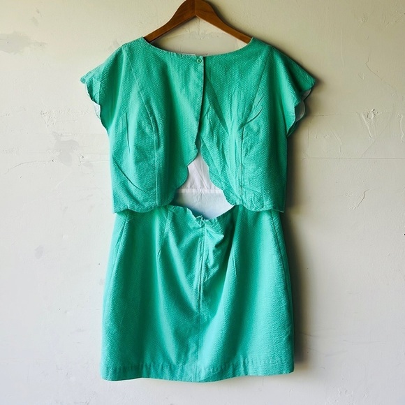 Lauren James Sullivan Solid Seersucker Dress in Seafoam - Picture 5 of 9